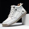 Men's Plus Size Leather High-top Lace-up Martin Boots 1320 – Fashionable Stitch Design for Outdoor Wear