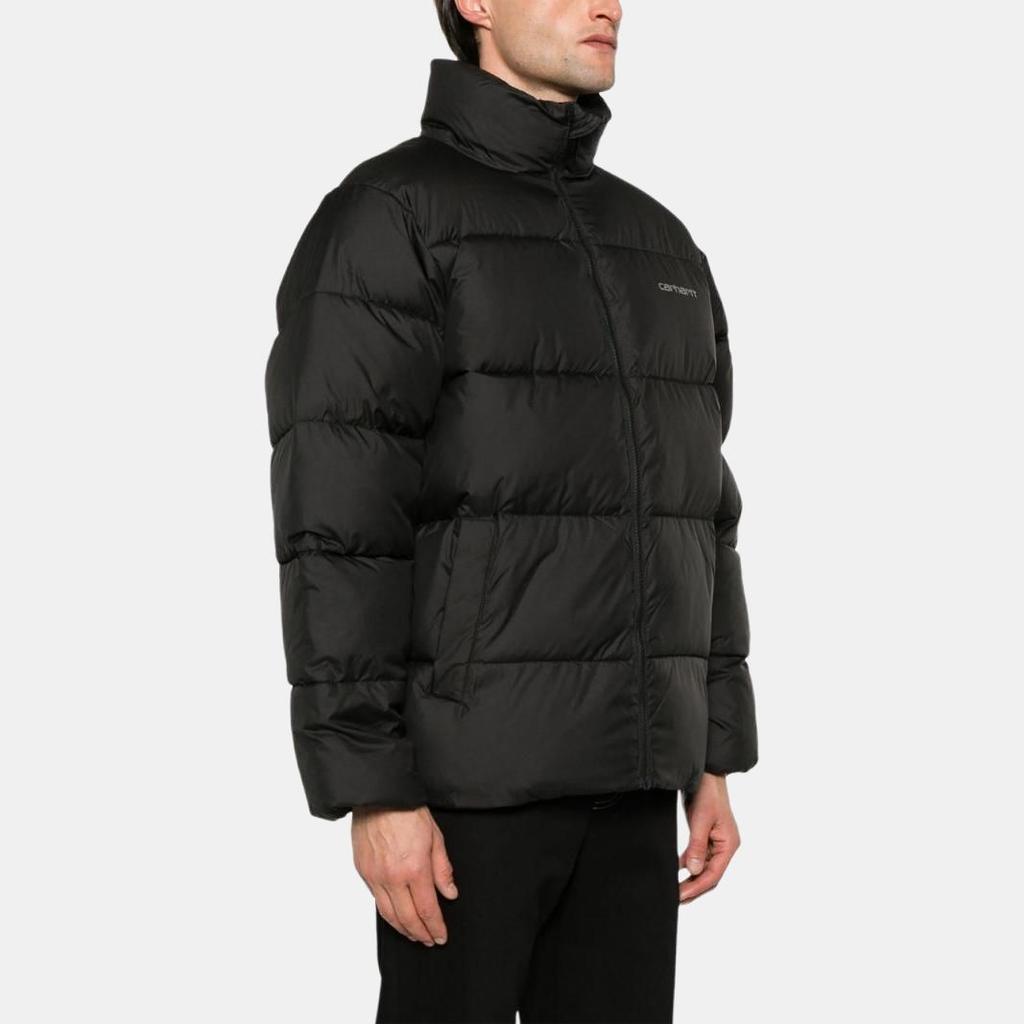 Carhartt WIP Solid Color Stand Collar Zip Long Sleeve Jacket Men Jackets Black I032262-1SJ-XX