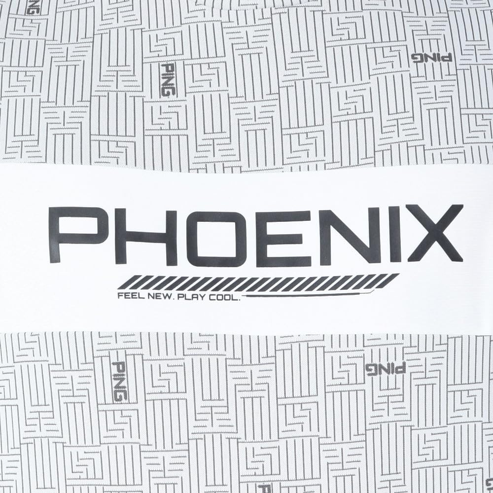 Ping Apparel Men's Short Sleeve High Neck Shirt (AZ Monogram Phoenix Logo) / Golf Undershirt / 621-4167203 030_White LL