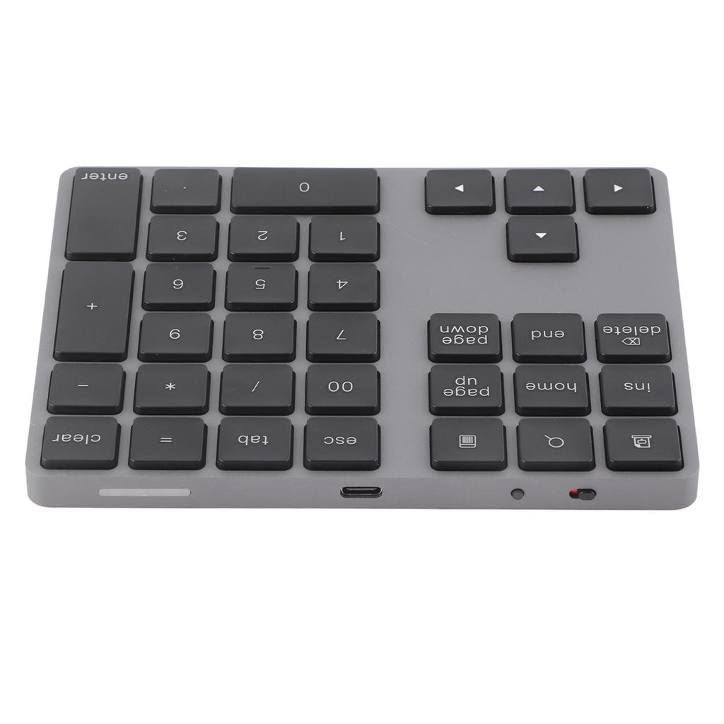 Black 34 Keys Mini Numpad Wireless Bluetooth Numeric Keypad For Apple PC