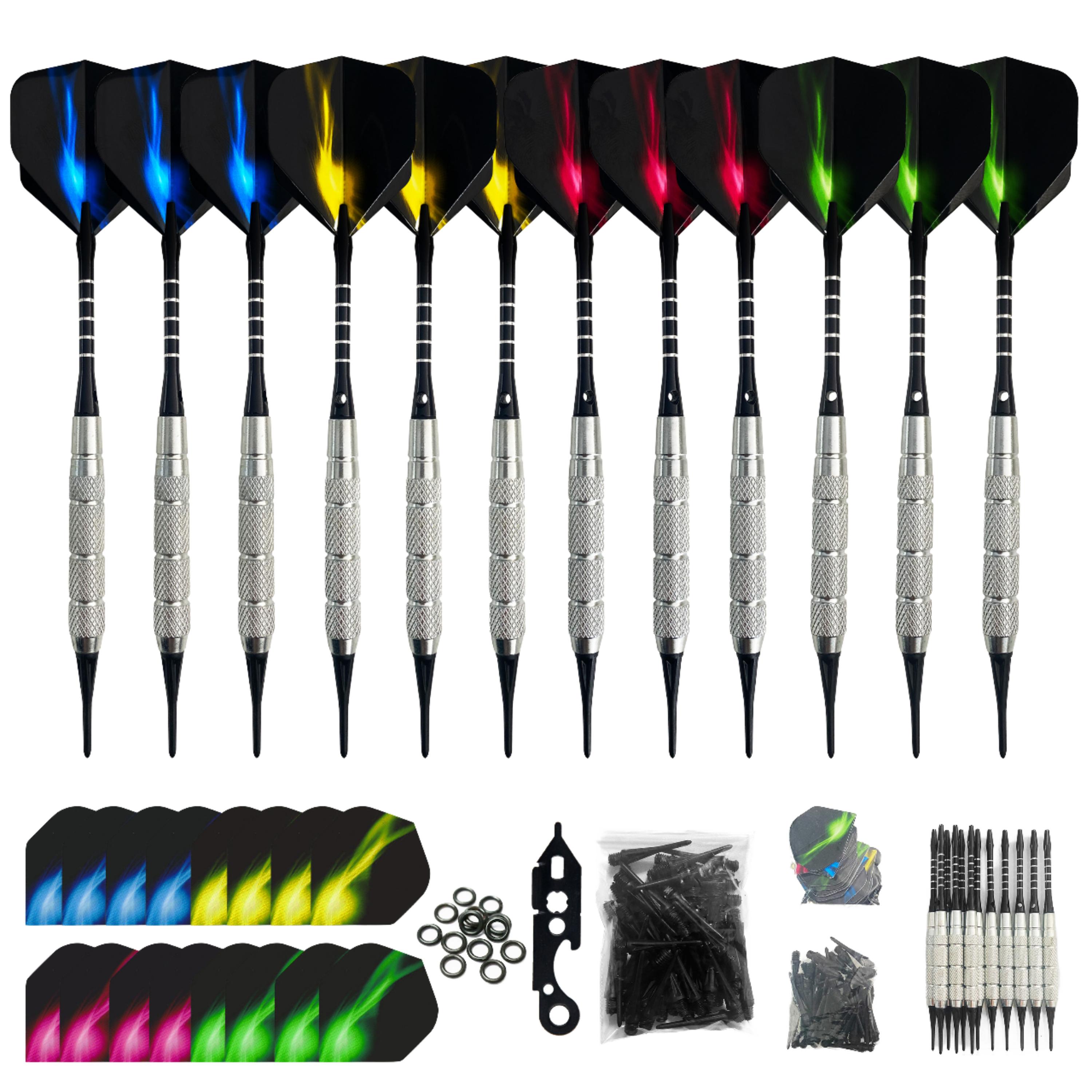 Durable Steel Tip Darts Set with Customizable Logo for Indoor Use зелёный