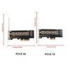 M.2 NVME SSD to PCIe 4.0 Adapter Card 64Gbps M-Key PCIe4.0 X1 X4 For Desktop PC PCI-E GEN4 Full Speed