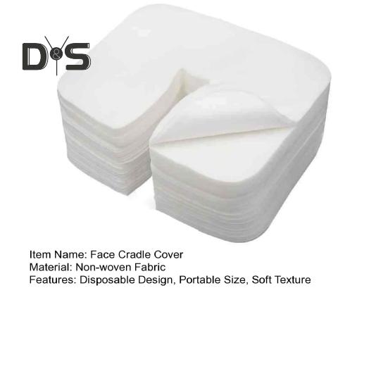 100Pcs Face Cradle Cover Disposable Massage Headrest Non-woven Cover Soft Portable Massage Table Chair SPA Bed Face Rest U-shaped Cover