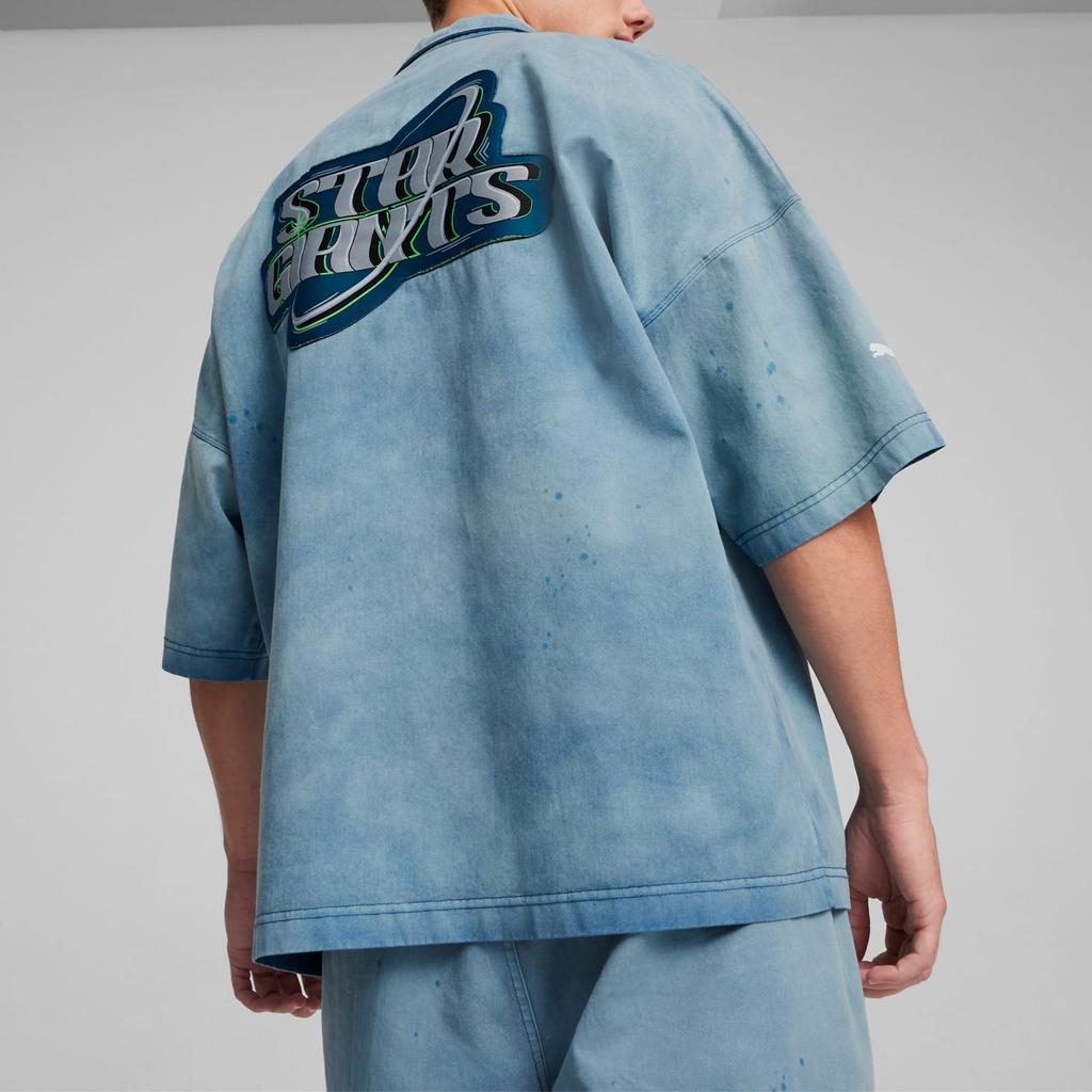 New PUMA X Mercedes AMG Petronas F1® Team X Mad Dog Jones SS24 Shirt Men's Ocean Blue 623701-07