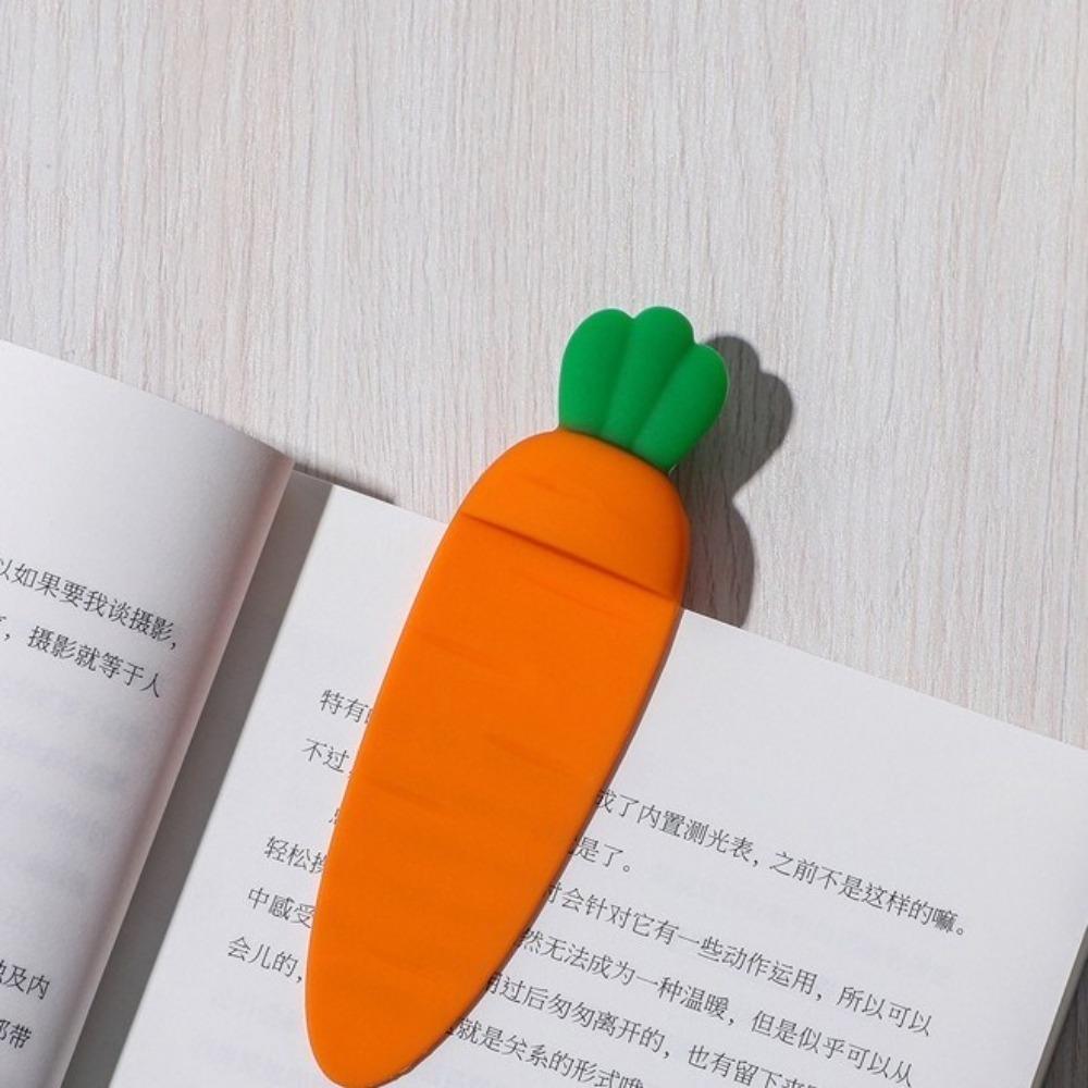 3pcs Reading Lovers Silicone Book Make 12cm Page Flipping Label Cute Reading Bookmark  Gift