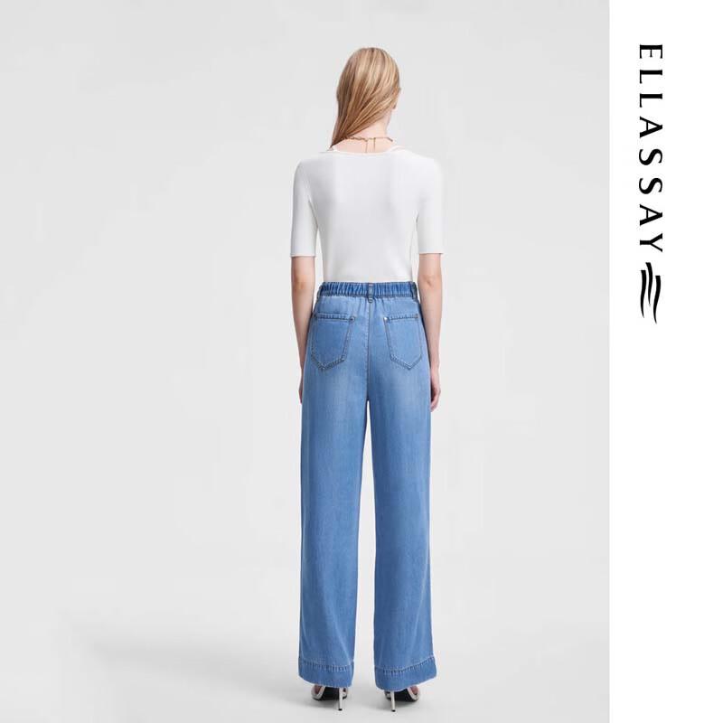 ELLASSAY Women's Commuter Straight-Leg Lyocell Jeans