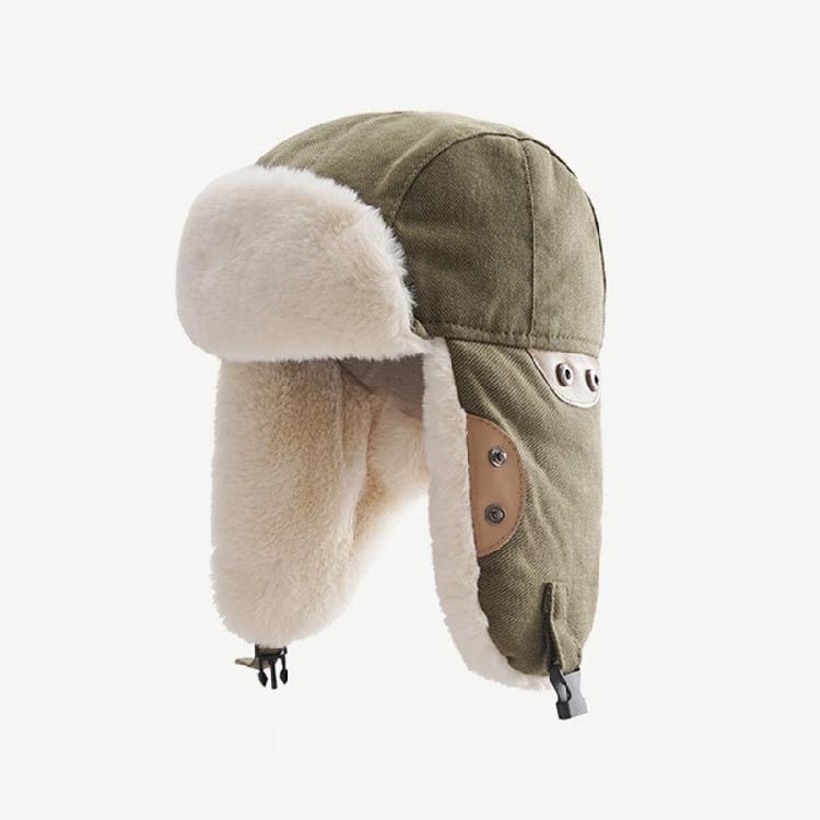 Winter Bomber Cap Plush Hat Lovers Outdoor Climbing Hat Windproof Padded Earmuff