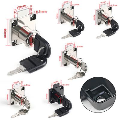 Zinc Alloy Cabinet Lock Square Cam Lock 2pcs With 1 Lock