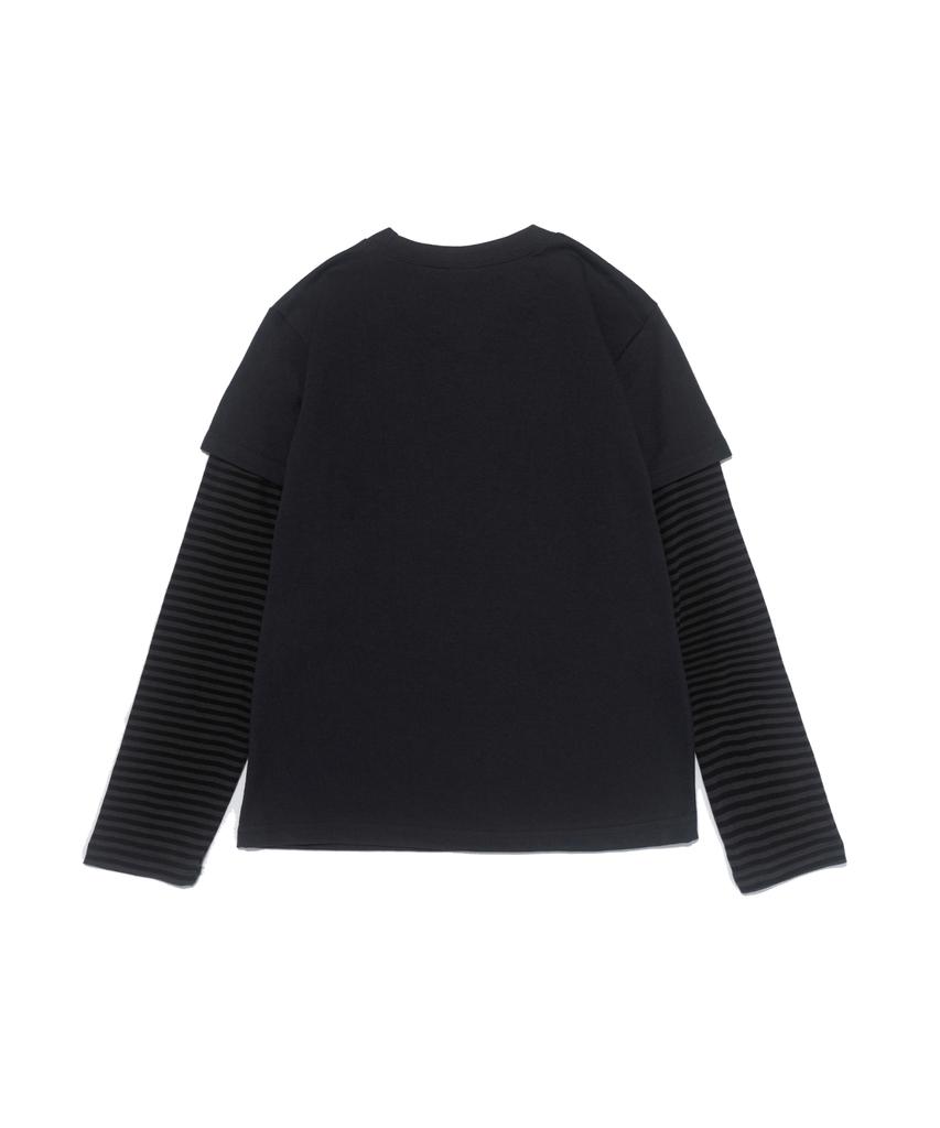 CARGOBROS FOR WOMAN Star Layered Long Sleeve T-Shirt (Charcoal)