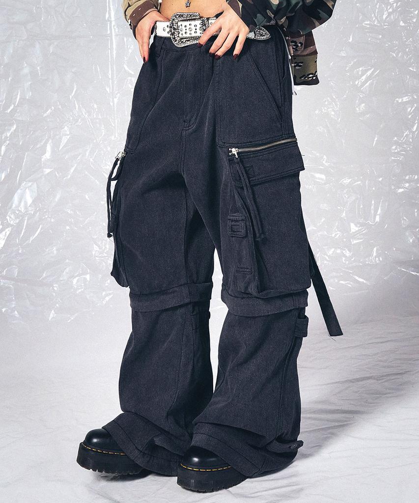 SCHISM INDUCING Big Cargo Pants Charcoal