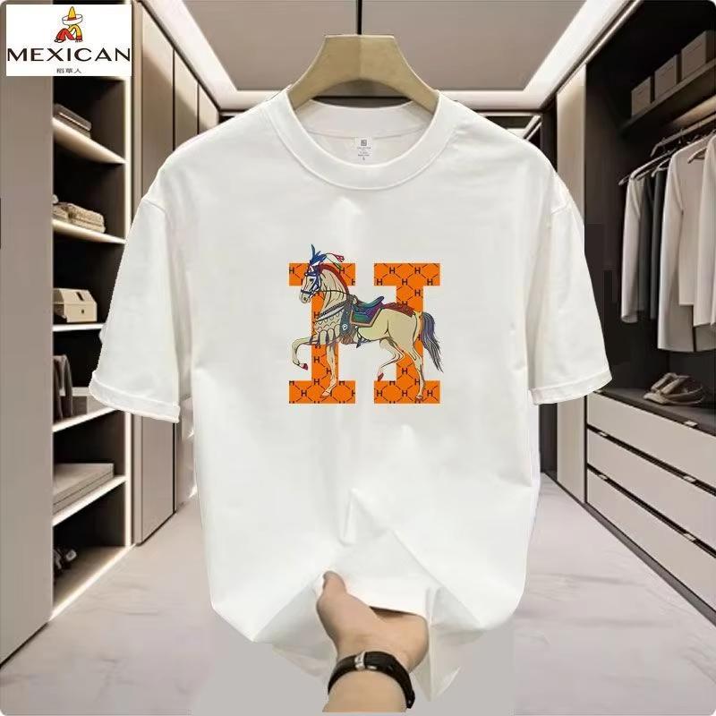 

Нова модна трендова футболка з вільними літерами для пар, круглий виріз, повсякденний та універсальний напіврукав 2XL