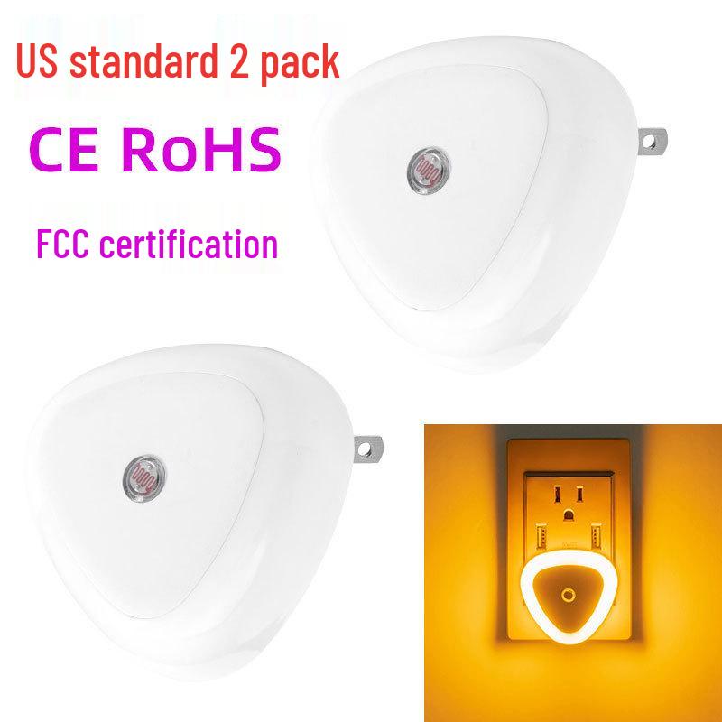 Triangle US Plug Smart LED Night Light - Energy-Saving Induction (1, 2, 4, or 6 Pack)