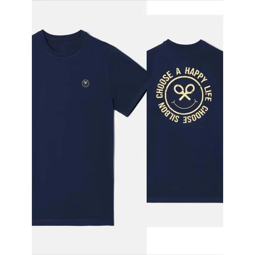 

SILBON Fashion T-shirt for Men Y2K Tops Harajuku Luxury Brand Letter Printing Tee Summer Short Sleeve Tee Oversize Unseix Top 4XL