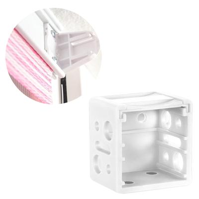 6/24Pcs Plastic Blind Mounting Brackets Profile Box White Headrail Holder for Window Blinds Curtain Installation Code