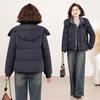 New cotton-padded jacket medium old mother cotton-padded jacket short hooded loose and thin bread-padded jacket jacket