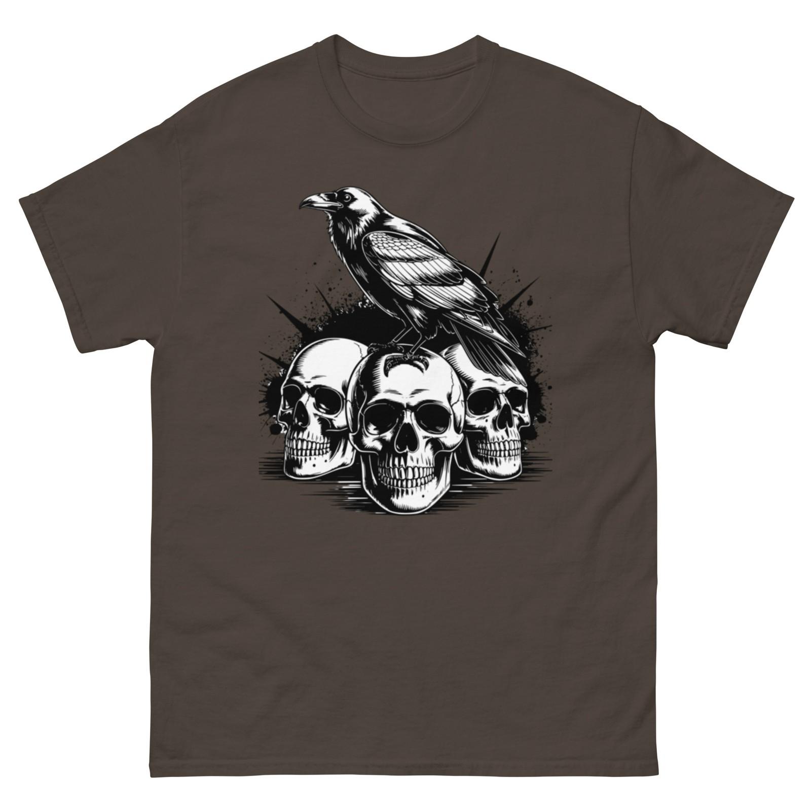 Raven on a Pile of Skulls Unisex classic tee S разноцветный