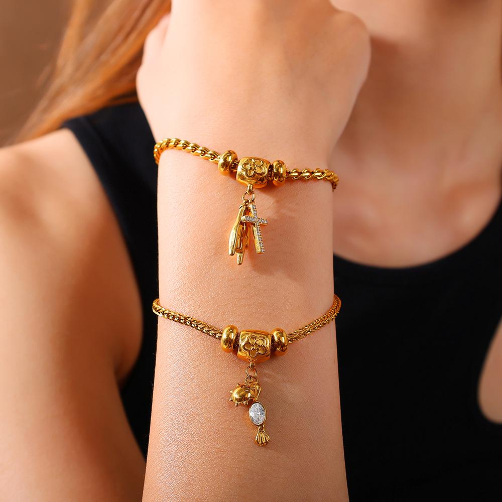 Bead-piercing Snake Bone Bracelet String Bracelet High-quality Positioning Bead Spacer Simple Fixed Bead Spacer Women's Model