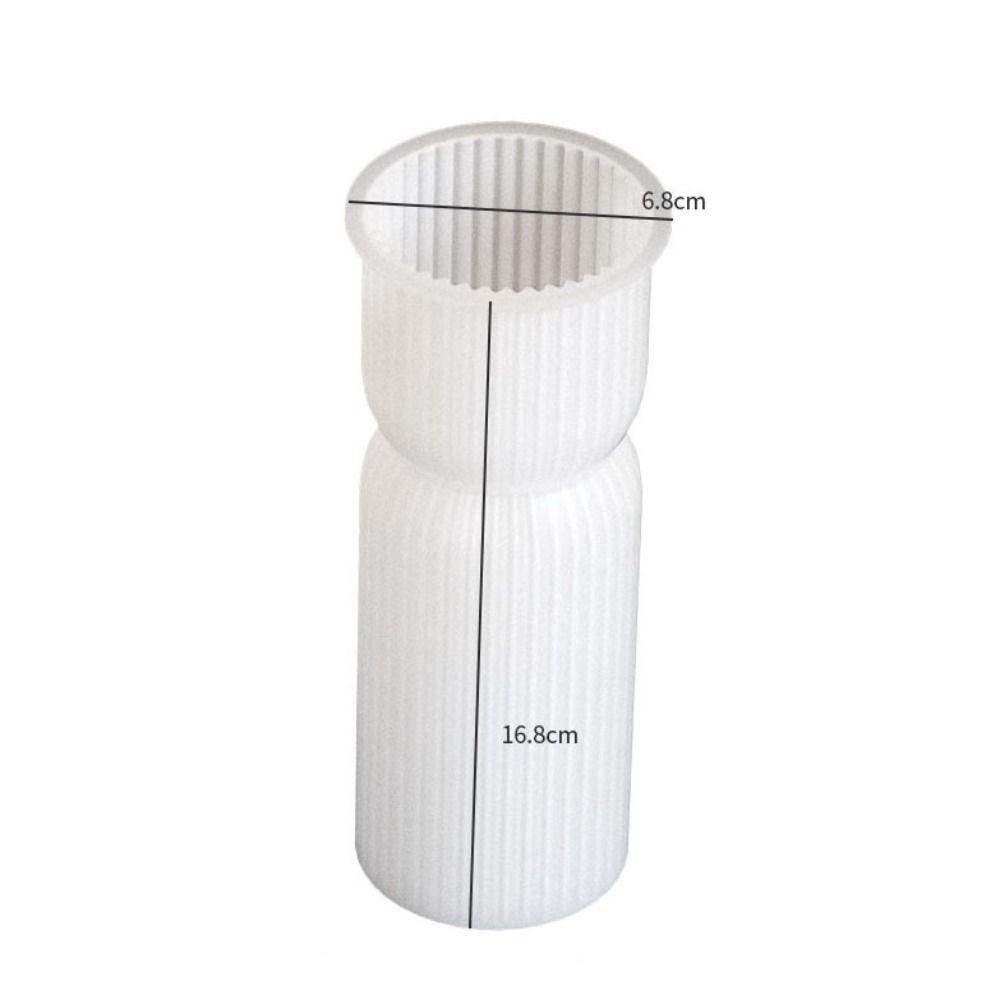 Gift Pinstripe Pillar Stripe Cylindrical Candle Mold Silicone 3D Candle Mould Geometry DIY Columnar Mold Candle Making