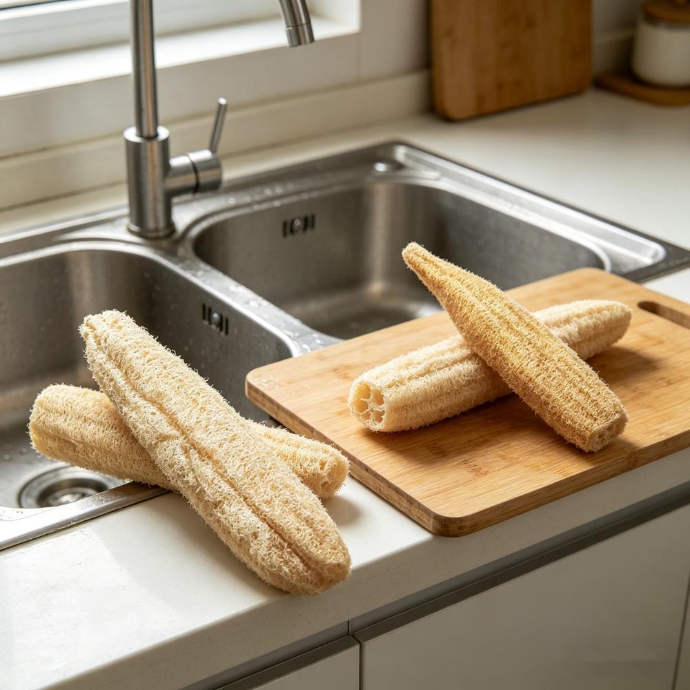 Spugna Luffa Naturale ed Ecologica Scrubber Per Cucina Spugna da Bagno Scrubber Spa Bagno