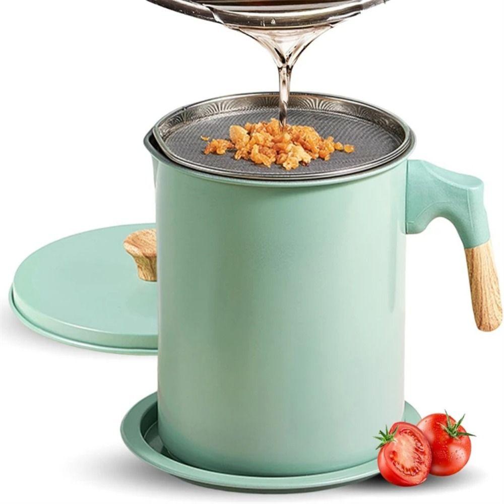 BPA-Free Bacon Grease Container Anti-Leakage Grease Separator Oil Filter Pot  Grease Storage