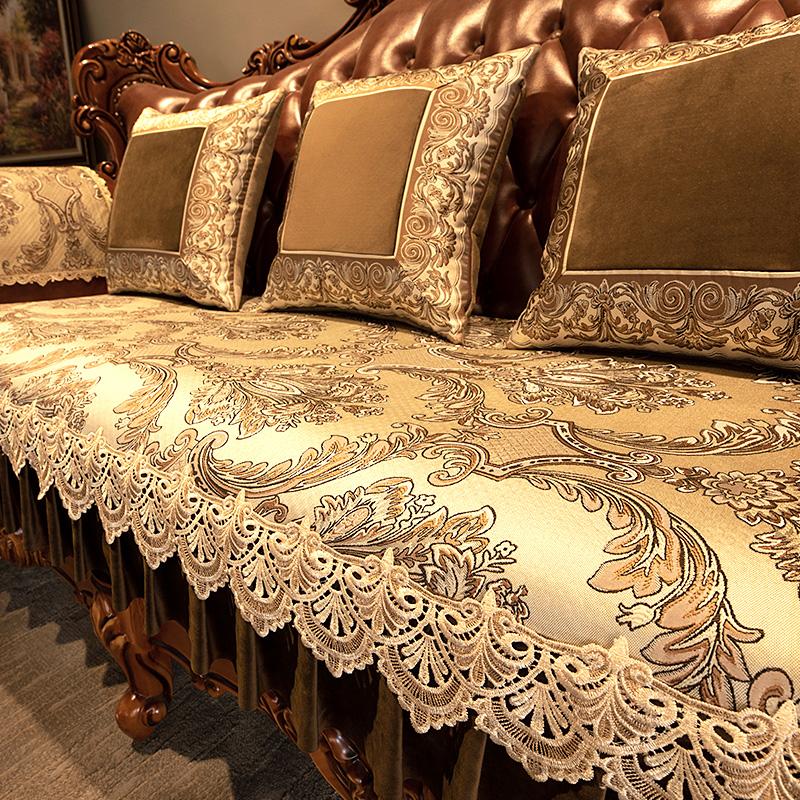 Luxury Anti-slip Sofa Cushion Four Seasons Universal Jacquard Fabric Sofa Cover Home Living Room Decor 1/2/3/4 Seat Couch Covers