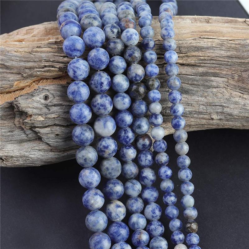 

Натуральний дорогоцінний камінь Розсипні розпірні содалітні намистини Виберіть розмір 4 6 8 10 мм круглі намистини для виготовлення ювелірних виробів