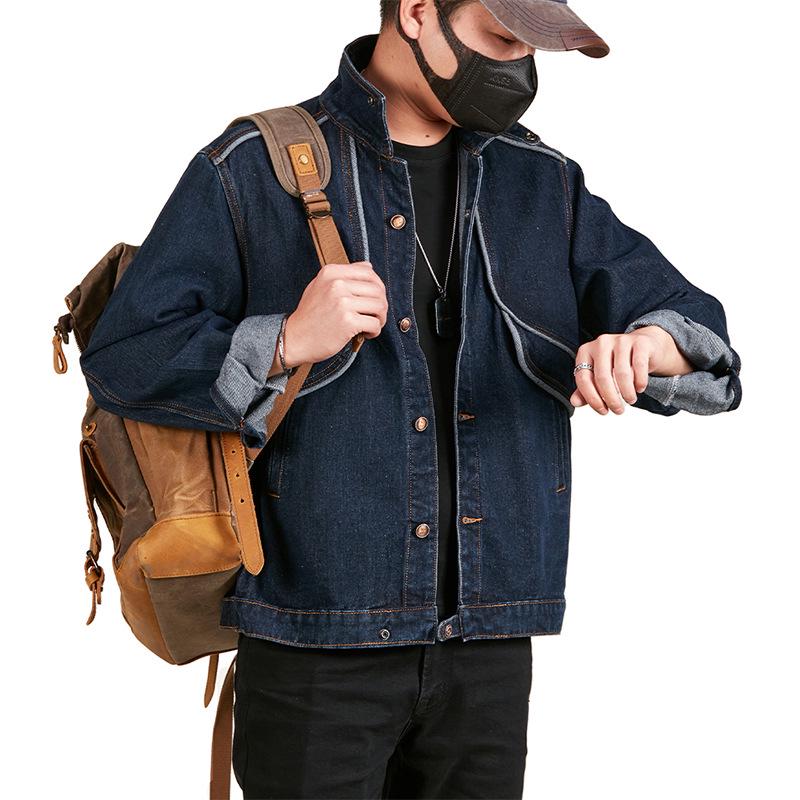 Xintang Men's 2025 Retro Loose Denim Jacket - Spring Collection