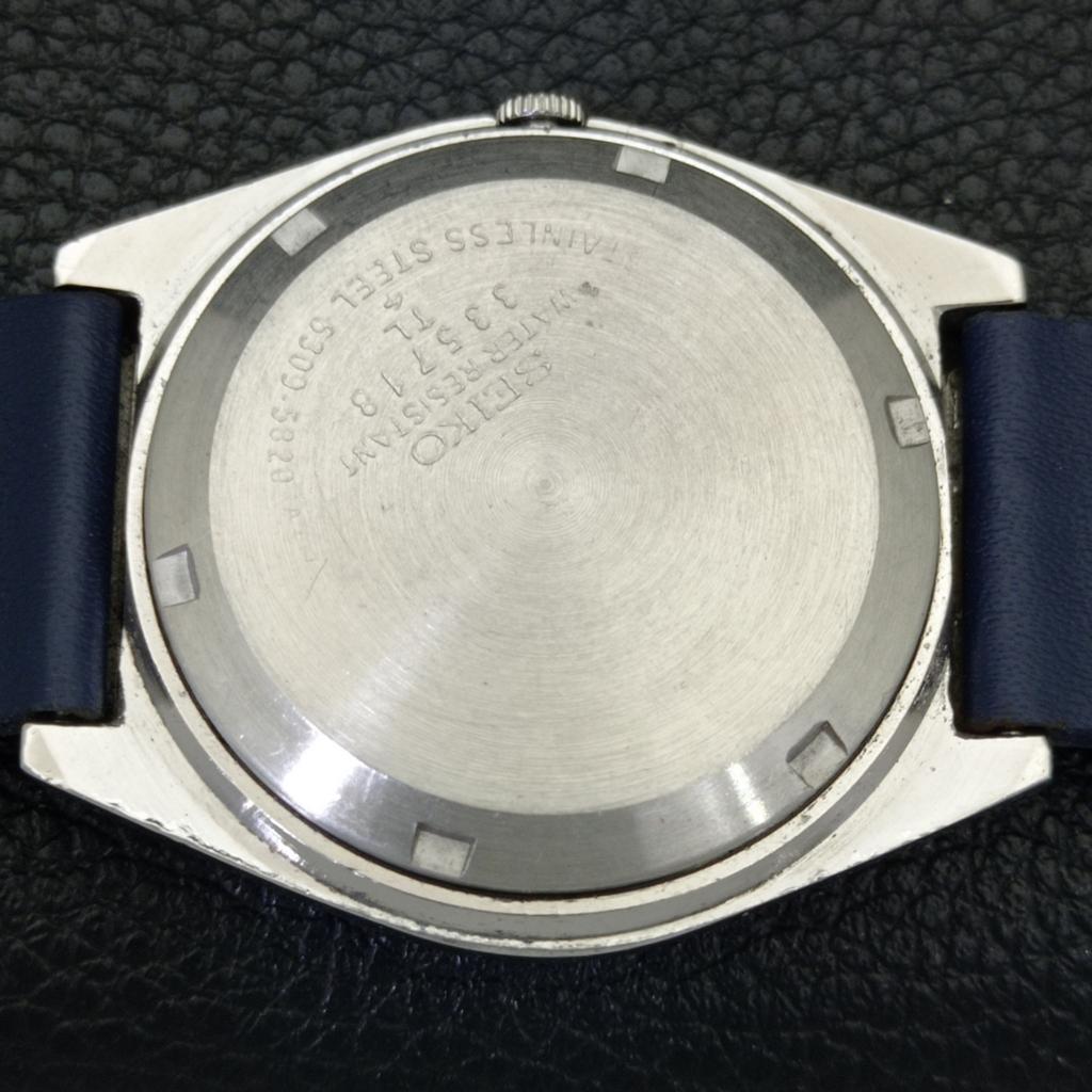 VINTAGE SEIKO AUTOMATIC 6309A JAPAN MENS BLUE COLOR DIAL WATCH A701502-5 R206b-a701502