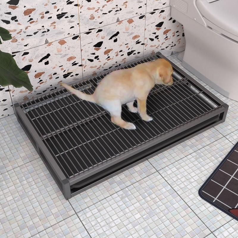Household Drawer Type Dog Training Toilet Stainless Steel Puppy Potty Washable Pet Bedpan Supplies