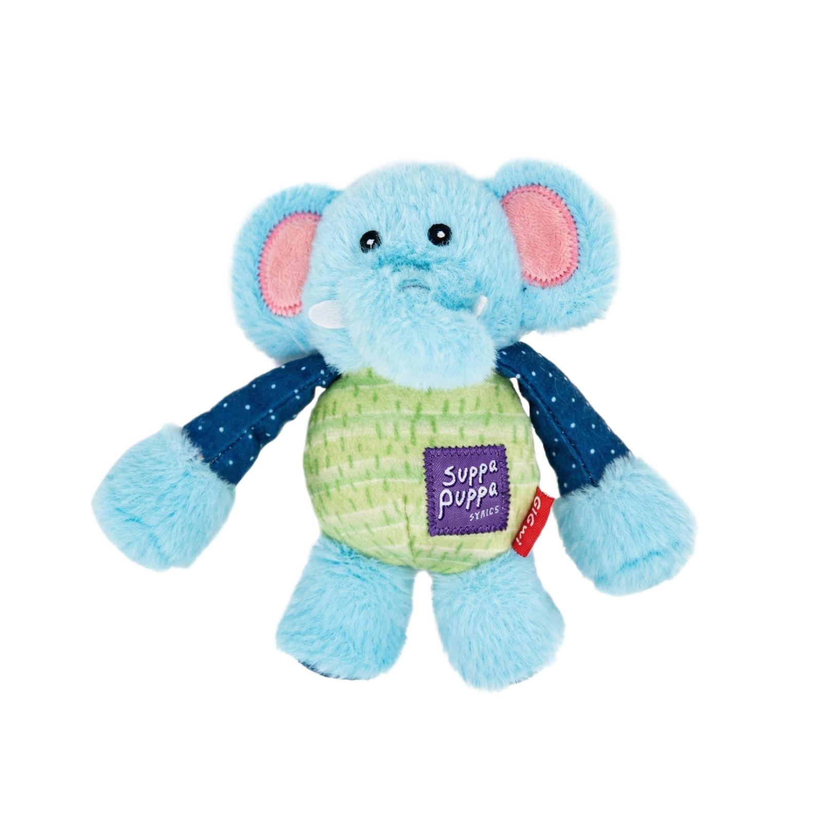 Flamingo Squeaky Dog Toy Plush Rope Knot Tug Chew Toy for Dogs синий