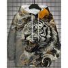 Men's Hoodie 3d Print Animal Tops Tiger Lion Graphics Long Sleeve Hoodie Vintage Fashion Dragon Men's Top Oversized Streetwear