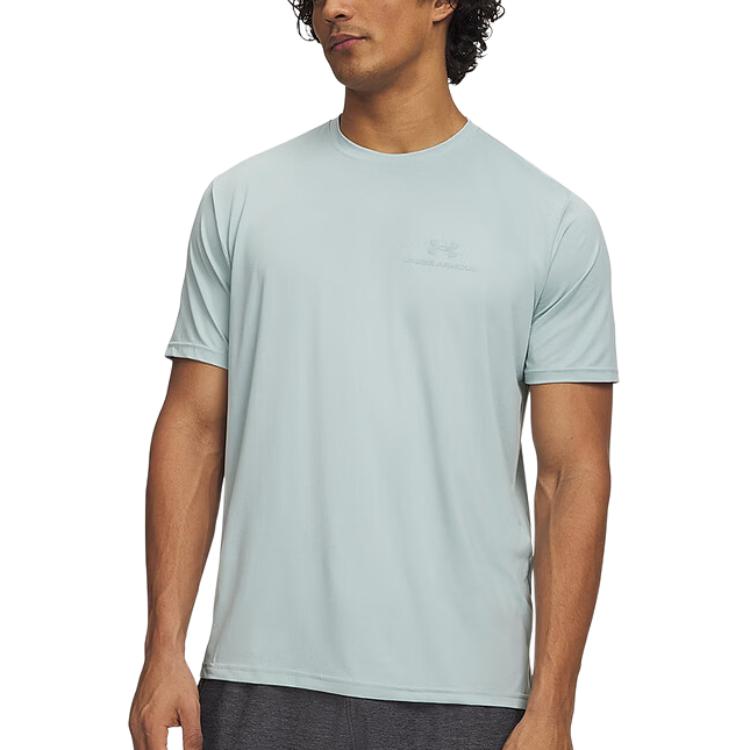 Under Armour Sports Crew Neck Pullover Short Sleeve T-Shirt Men tops 1383973-477 M