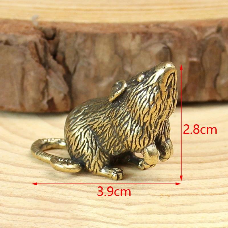 1PC Chinese New Year Ornament Sculpture Copper Miniatures Figurines Desk Decoration Pure Copper Animals Statue Ornament Home