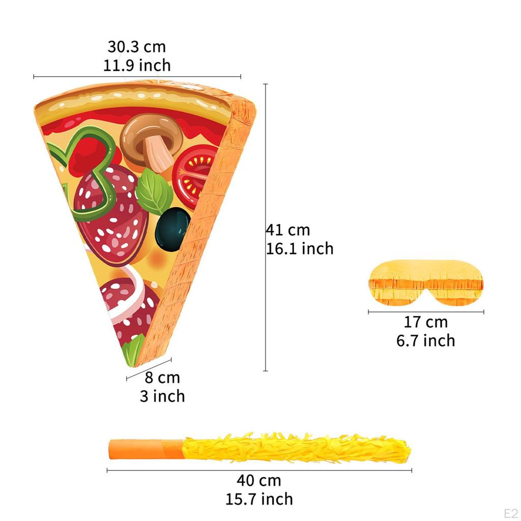 Pizza Piñata Children Party Activity Confetti Easy Setup Eye Accessories Supplies for Science
