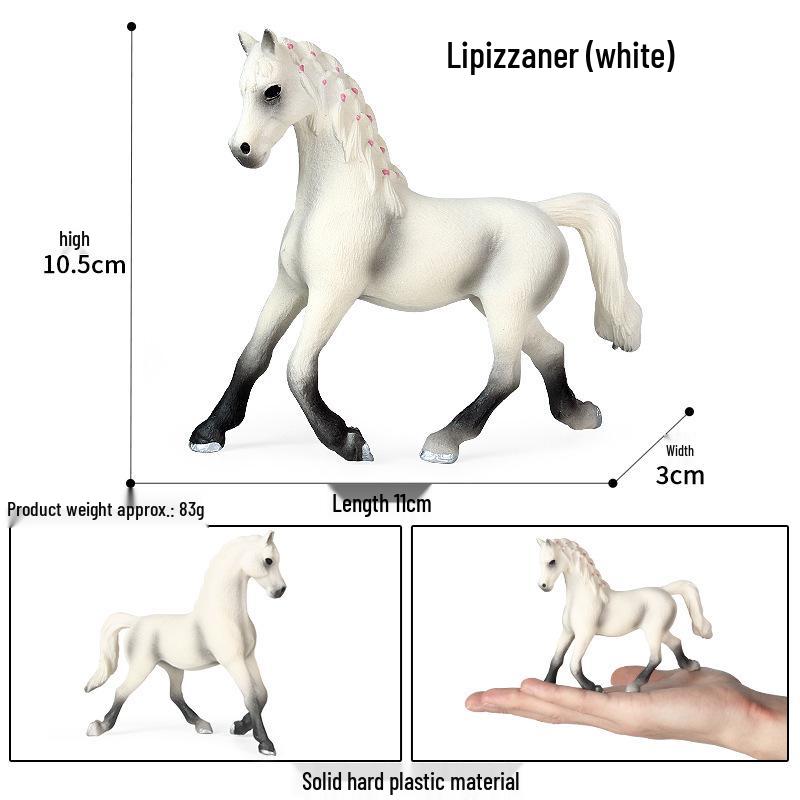 Cross-border Prairie Horse Desktop Ornament: Black & White North American Feral Horse Model