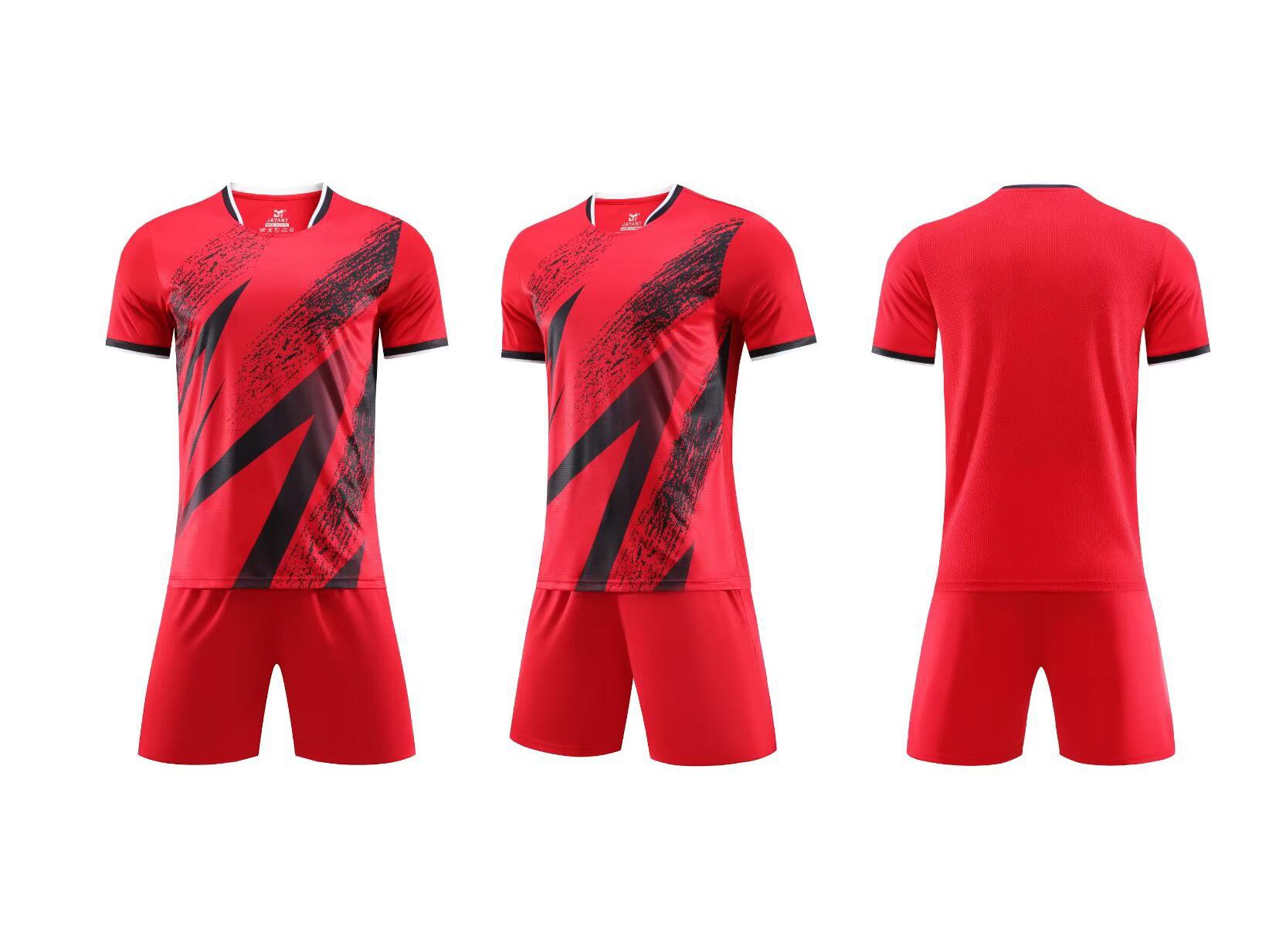 

Unisex Football Jersey Set XS-4XL: Summer Training & Competition Uniform L червоний