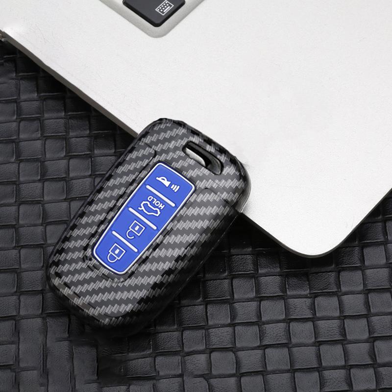 Carbon Car Remote Key Case Cover For Kia Cadenza K7 Carens Borrego Optima Picanto Morning Proceed Shuma Mohave Opirus 2009-2014