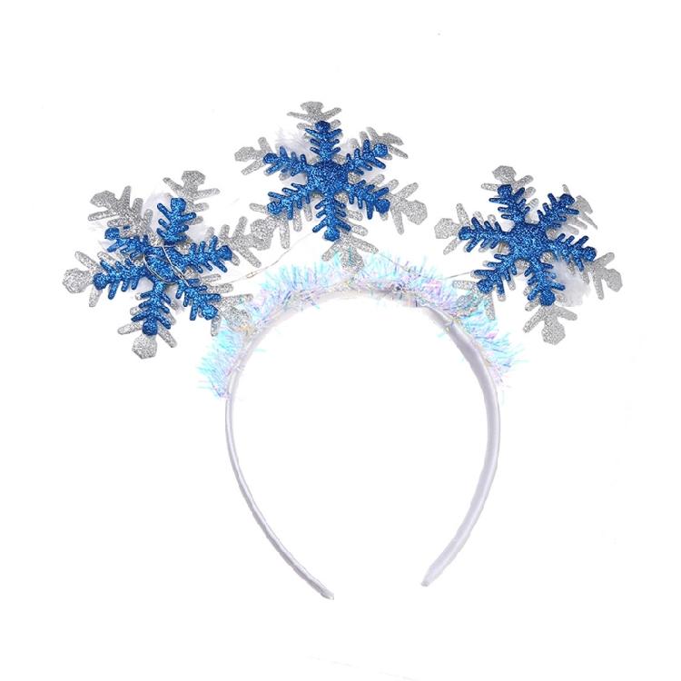 

Christmas Headband Photo Props Fun Hair Hoop Snowflake for New Year Party 1