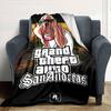 1 Stück Grand Theft Auto Weiche Flanelldecke mit Designer-Print Eine kuschelige Decke für alle Jahreszeiten, perfekt für das Sofa, Bett, Büro