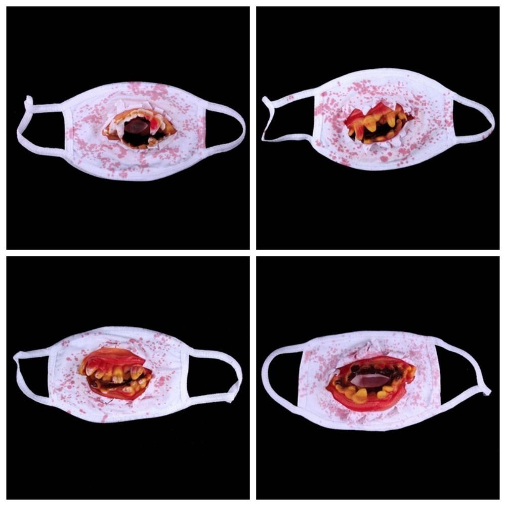 Halloween Blood Mittens Dress Up Cosplay Props Realistic Blood Stain Masks  Prank