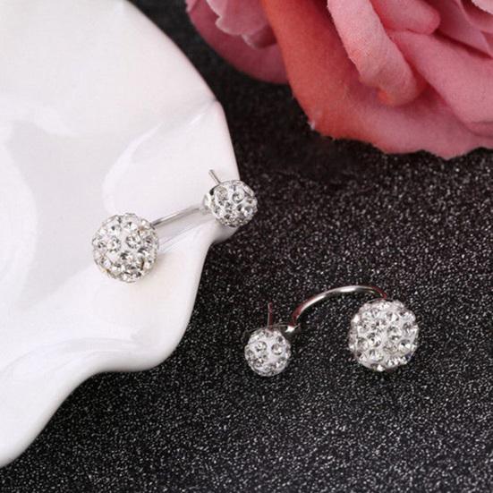 Damen Modeschmuck Dame Elegant Strasskugel Ohrstecker Ohrringe Geschenk