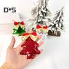6Pcs Christmas Tree Ornaments Tree Shape Sequin Pendant with Bow for Christmas Trees Walls Doors Parties Wedding Decor