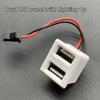 Dual Port USB C Charging Power Socket Double Layer Female Base Fast Charging with USB Reading Lamp for Travel Use