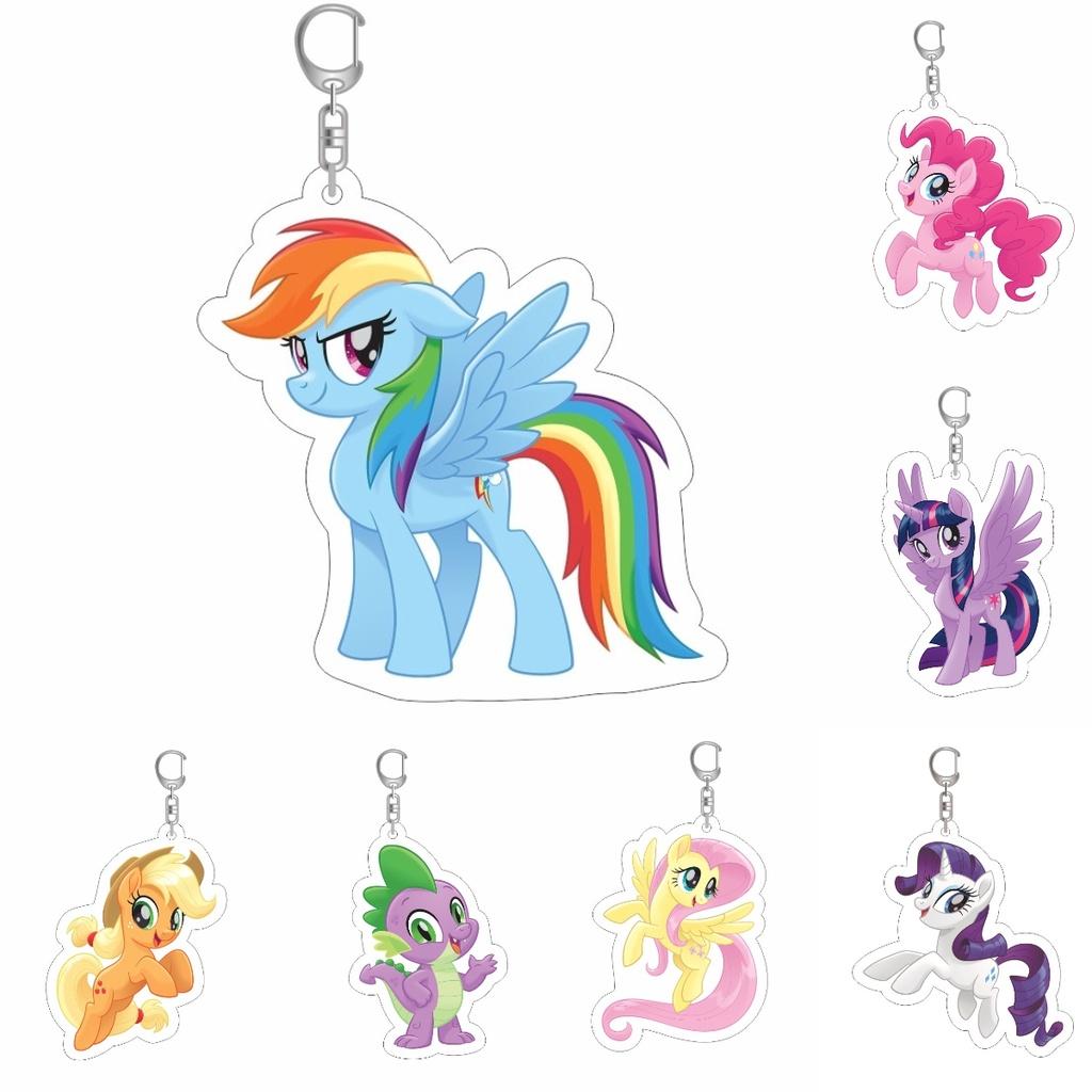 Pony Little My Pinkie Pie Pendants Keychain Rarity Decor Cartoon Cute Gifts Doll