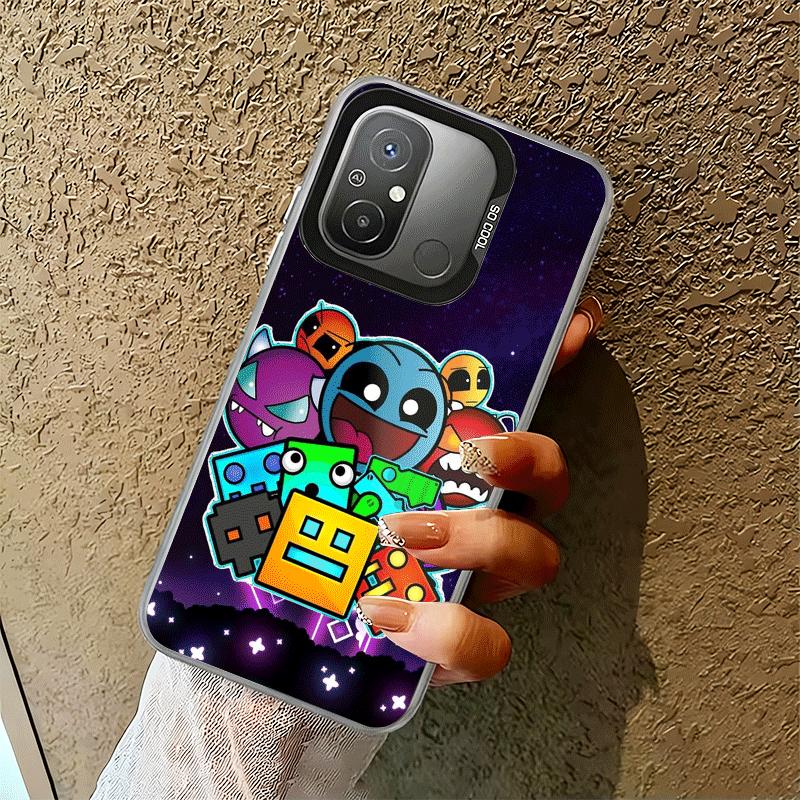 Geometry Dash Game Shockproof Phone Case for Xiaomi Poco X7 X6 X5 X3 Pro F7 Ultra M8 Redmi 15C 15 14C 13C 12C 10C 13 12 10