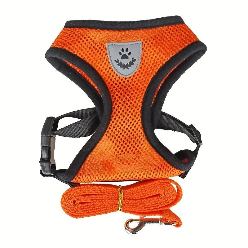 Kattsele Väst Promenadkoppel Koppel För Valphundar Halsband Polyester Justerbar Mesh Hundsele För Små Medelstora Husdjurstillbehör