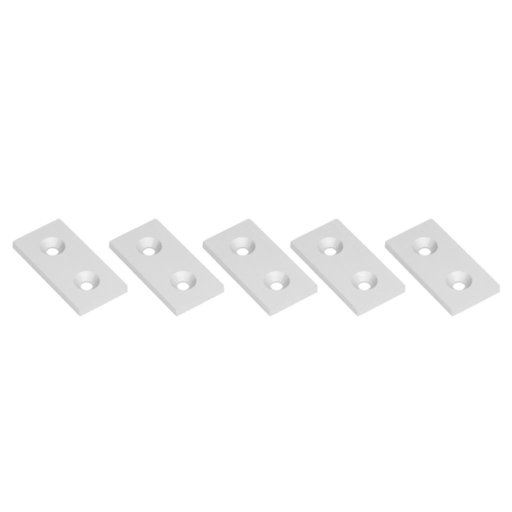 5Pcs Aluminum Profile End Cap Alloy Metal Cover Plate Linear Moving Parts 4080 Double HolesBlack