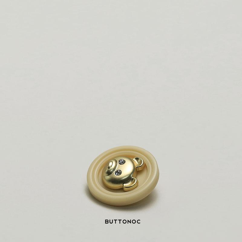 Xiaoxiang Cute Wind Bear Metal Decorative Buttons Women'S Clothes Leather Coat Jacket Sweater Decorative Buttons