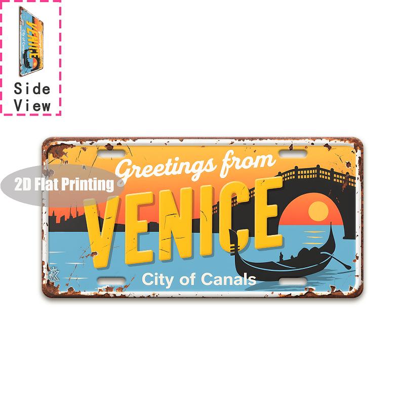 Tin Sign Vintage Durable Metal Plaque Wall Decor Home Office Bar Man Cave Bathroom City Coordinate Birth Year License Plate