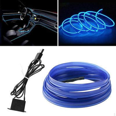 Car Interior LED Ambient Strip Lights USB Lamp DIY Direct Replaces Spare Parts Flexible Neon Light